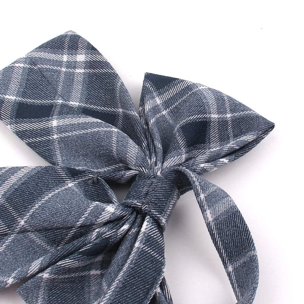 Feminine Plaid Bowtie Casual Bow tie For Women Uniform Collar Butterf Bowknot Adult Check Bow Ties Cravats Girls Bowties