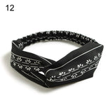 New Fashion Women Girls Bohemian Hair Bands Print Headbands Vintage Cross Turban Bandage Bandanas HairBands Hair Accessories