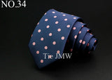 New Men's Tie Classic Stripe 7cm Jacquard Red Blue Green Necktie Daily Wear Cravat Wedding Party Dress Accessories Gift For Man