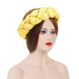 Latest Exaggerated Satin Twist Braids Headband Handmade African Headtie Nigerian Wedding Gele Women Turbans Ladies Head Wraps