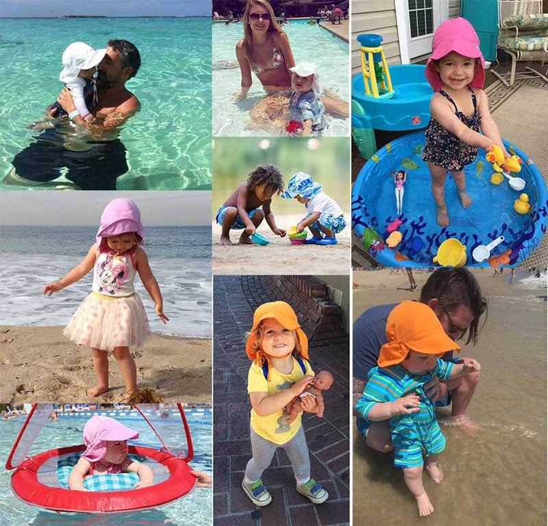 Summer Baby Sun Hat for Girls Boys Outdoor Travel Beach Quick-Dry Hats UV Protection Bucket Caps Adjustable Breathable Mesh Cap