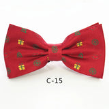 JEMYGINS Christmas Bow Ties for Mens Shirt  Snowflake Christmas Tree Pattern Men Silk Bow Tie  Christmas Party Gift