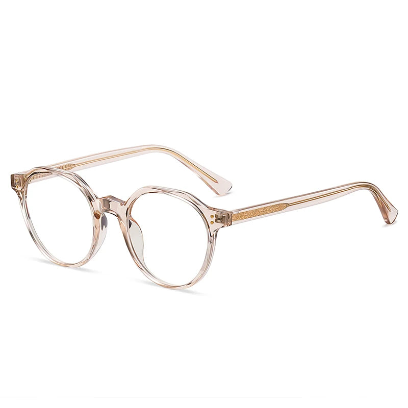 2022 Trending Blue Light Blocking Men's Retro Glasses TR90 Anti Radiation Eyeglasses Women Round Transparent Fashion Eyewear