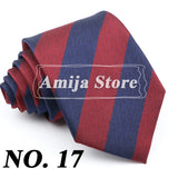 New Men's Formal Tie Striped Blue Gray Necktie 8cm Wide Tie Gift For Man Office Wedding Party Cravat Man Accessories Daily Wear