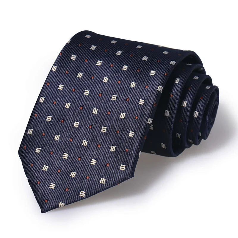 HUISHI 8cm Dot Neckties Skinny Fashion Business Men Polyester Microfiber Neck Tie Polka Check Men Neckie For Gentlemen Wedding