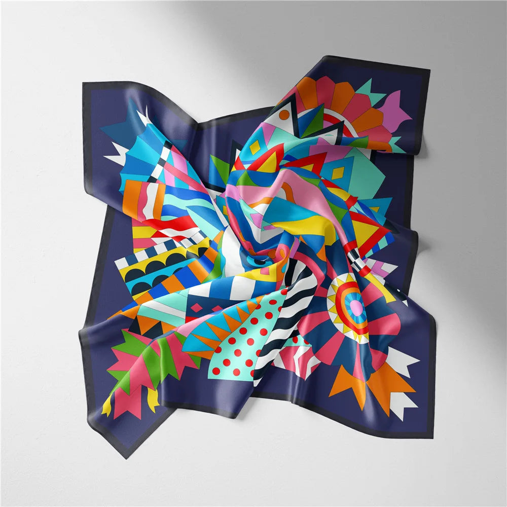 Brand Silk Scarves Colour Horse 100% Twill Silk Scarf Women Shawls Luxury Design Hijab Scarf Fashion Square Scarves Neckerchief