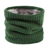 Winter Scarf for Men Fleece Ring Bandana Knitted Warm Solid Scarf Women Neck Warmer Thick Cashmere Hot Handkerchief Ski Mask
