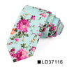 New Floral Tie For Men Women Skinny Cotton Neck Tie For Wedding Casual Mens Neckties Classic Suits Flower Print Neck Ties Cravat