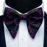 Ricnais Fashion Silk Pasley Floral Big Bowtie Yellow Red Jacquard Bow Tie For Men Business Wedding Party Ties Gigt Accessories