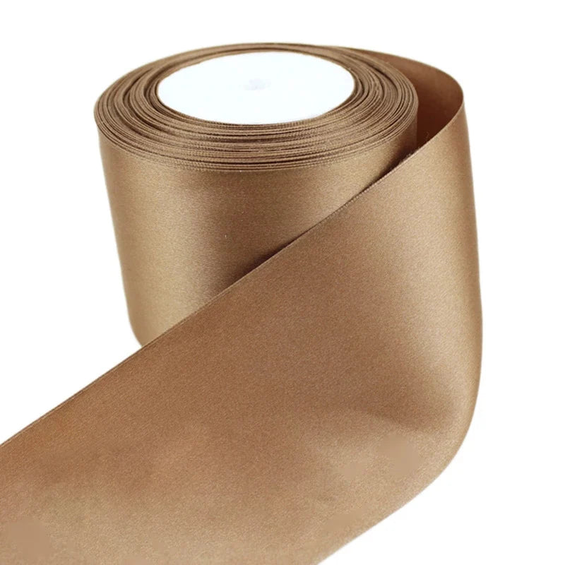 brown Single Face Satin Ribbon Wholesale Gift Wrapping Christmas ribbons