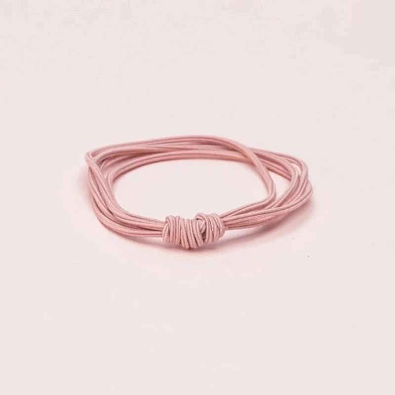 Pink Elastic Hair Bands Cute Rabbit Round Beads Heart Strawberry Rubber Band For Baby Girls Children Women Hair Accessories Gift