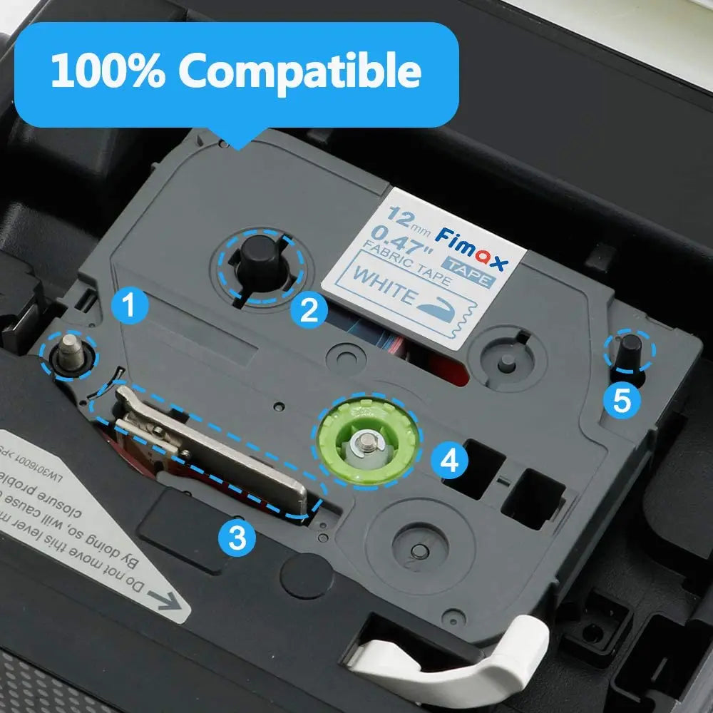 Compatible for Brother TZe-FA3 TZe-FA231 TZe-FA3R TZe-FAE3 For P Touch Fabric Iron on Label Tape TZeFA3 TZ-FA3 Labeling Machine