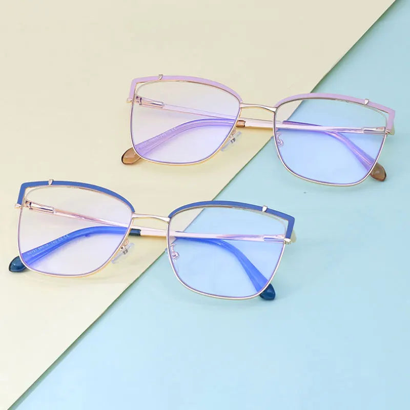 Blue Light Blocking Glasses Frame New Eyewear Prescription Female Eyeglasses Optical Women Spectacles UV400 Anti-Reflective