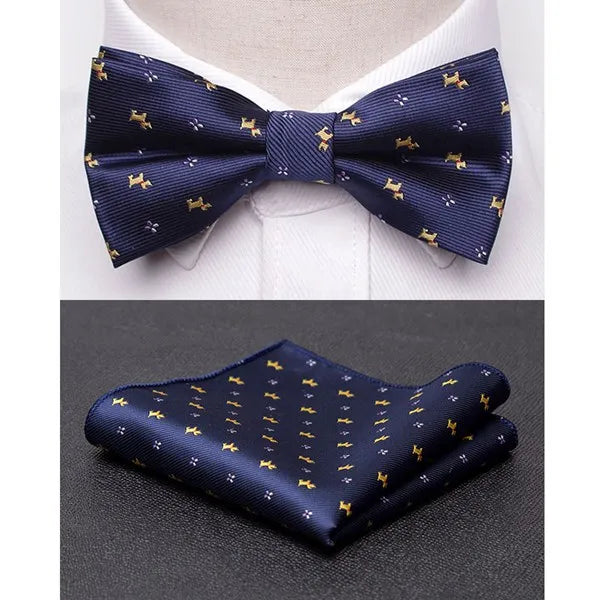 Men Bowtie Cravat Set Fashion Butterfly Party Wedding Ties Girls Business Jacquard Bow Tie Men Bowknot Wholesale Accessories