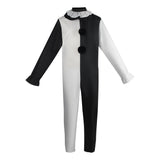 Terrifierr Cosplay Costume Female/Male Horror Carnival Party Skin-Tight Black White Killer Clowns Jumpsuit for Halloween Costume