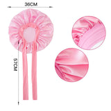 Double Layer Satin Hair Cap For Sleeping Bonnets For Women Round Haircare Women Headwear Night Hat Reversible Head Cover