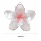 Gradient Flower Hair Clip Beach Hairpins Flower Claw Clips Hawaiian Style Headwear Summer Flower Hairpins Girls Hair Accessories