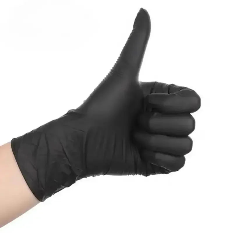 20pcs Multifunctional Disposable PVC Black Nitrile Gloves, Perfect For Car Repair, Food Prep, Hair Dyeing & More