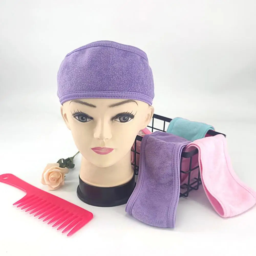 Face Headbands For Women Fleece Hair Bands Wide Hairband Yoga SPA Bath Wash Face Headband Makeup Shower Skincare Headband