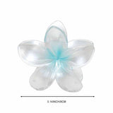 Gradient Flower Hair Clip Beach Hairpins Flower Claw Clips Hawaiian Style Headwear Summer Flower Hairpins Girls Hair Accessories
