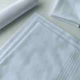 Thin feel Cotton 40cm pure white handkerchief. Business suit napkin restaurant handkerchief 6PCS