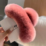 Muweordy New Oversized Faux Fur Big Crab Hair Clip for Girls Rabbit Hair Claw Clips Cute Plush Ponytail Women's Hair Barrettes