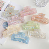 New Phantom Color Mermaid Grasp Clip Large Shark Clip Retro Korean Hair Crab Ponytail Braid Clip Girls Hair Accessories