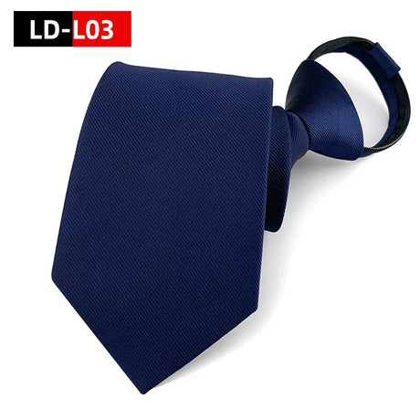 Solid Colors Necktie Zipper Tie 8cm Ties Business for Man Gravatas Handkerchief Bowtie Mens Wedding Shirt Accessories