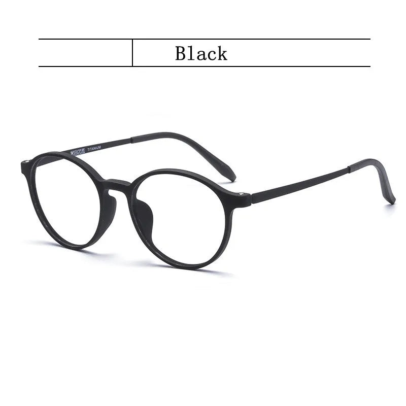 Ultralight Fashion Retro Round Glasses Frames Women TR90 Titanium Optical Prescription Men's Eyeglasses Frame H3050