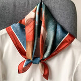 Small Kerchief Silk Satin Hair For Women Fashion Print Head Scarfs Female 53*53cm Square Headband Neck Scarves For Ladies Spring