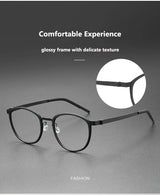 2023 Titanium Glasses Frame for Men Women Vintage Round Myopia Optical Eyewear Screwless Prescription Eyeglasses Frame Spectacle