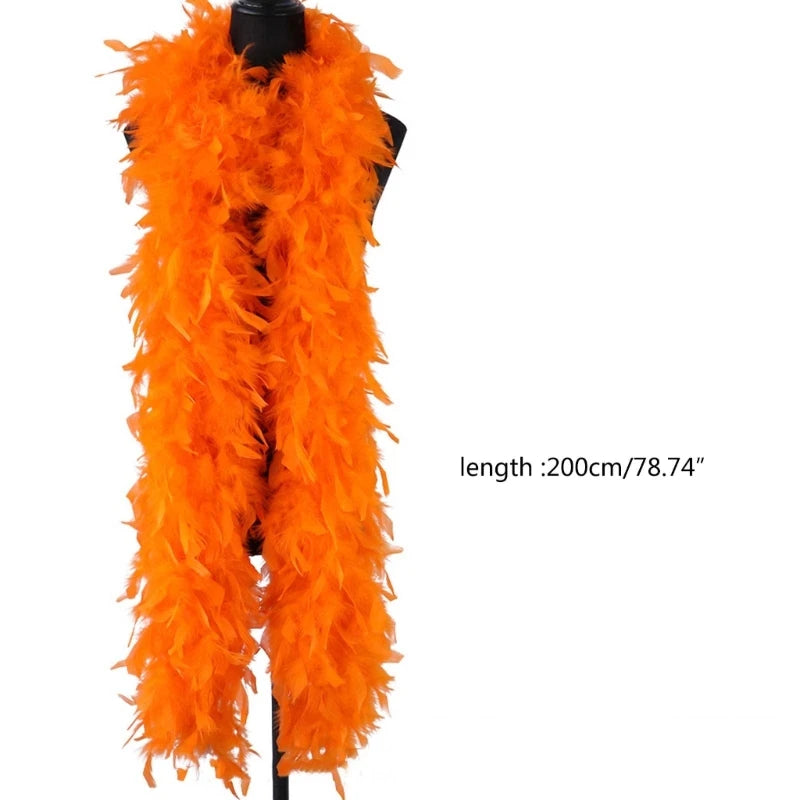 Plush Turkey Feather Boa Clothes Decorations for Party Wedding Clothes Dress Shawl Scarf Diy Jewelry Accessory Craft