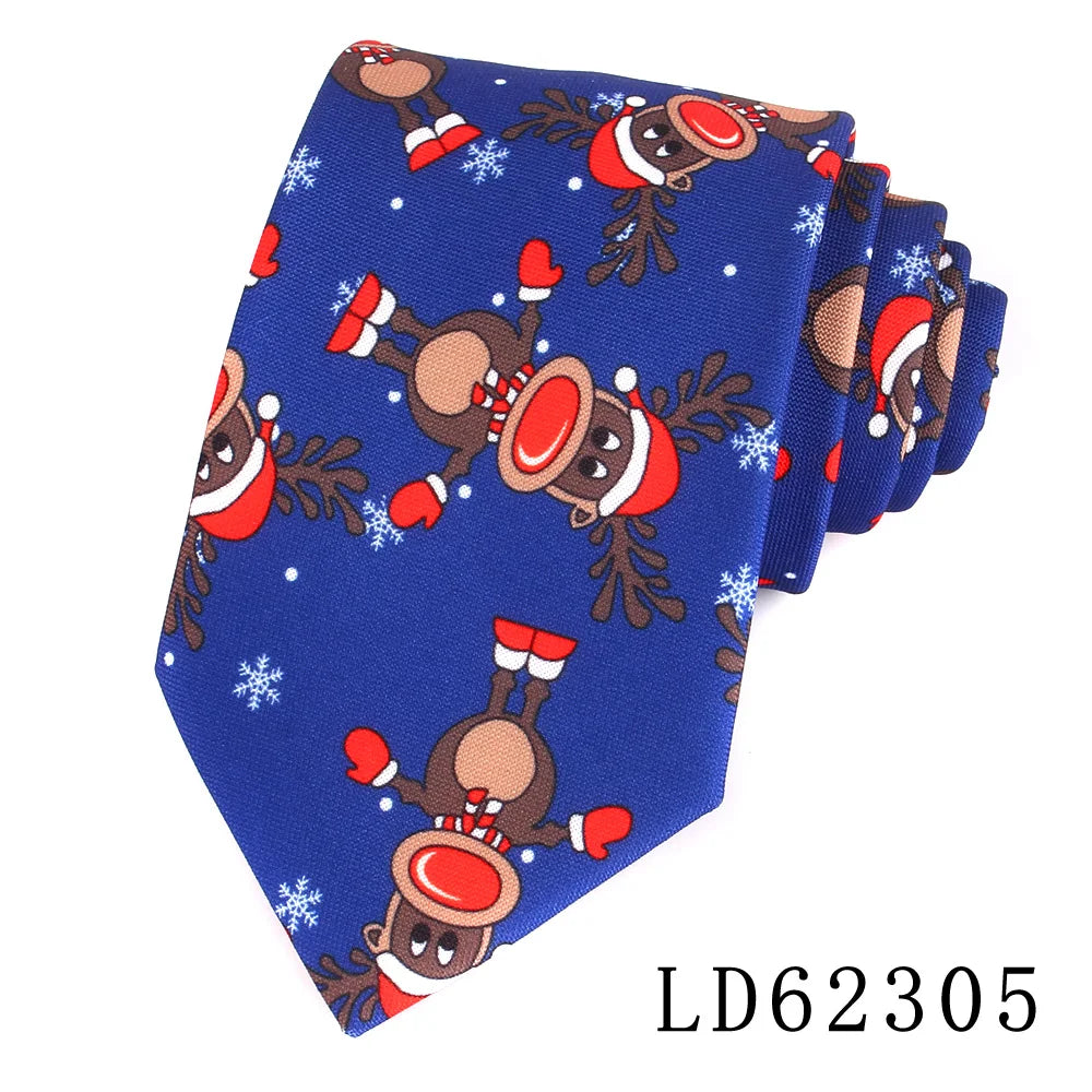 Men's Christmas Festival Theme Tie Suitable For Shirt Suit Neck Tie Accessories Festival Performance Neckties