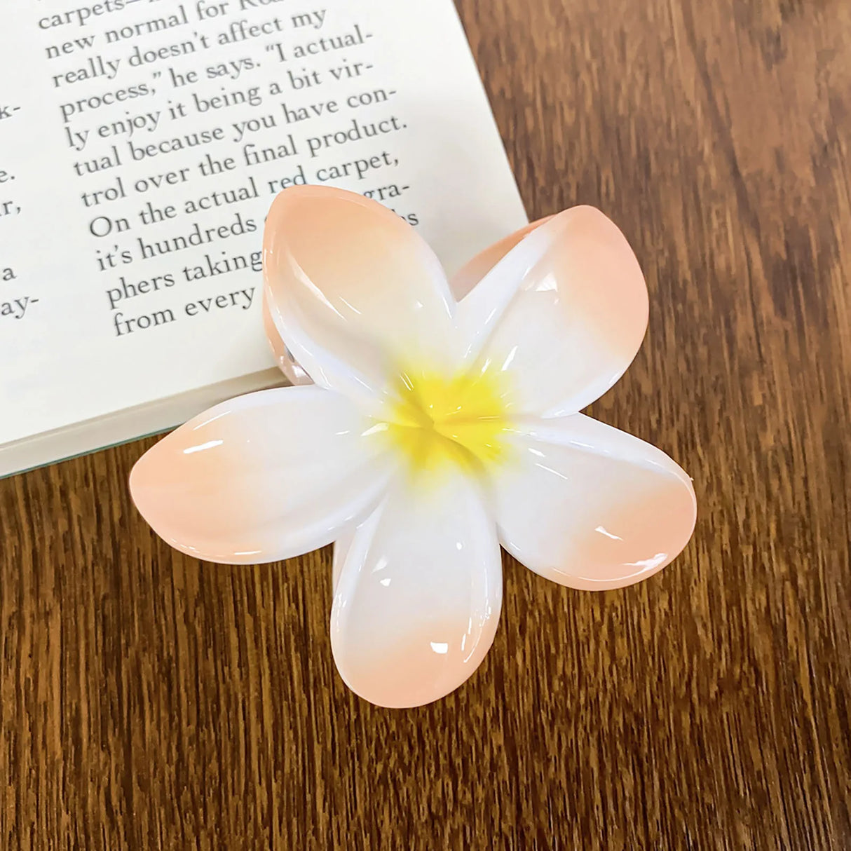 3 Inch Gradient Flower Hair Claw For Women Elegant Resin Floral Hair Clip Fresh Sweety Flower Gripper Girls Hair Accessories
