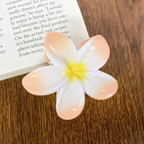 3 Inch Gradient Flower Hair Claw For Women Elegant Resin Floral Hair Clip Fresh Sweety Flower Gripper Girls Hair Accessories