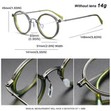 Vintage Pure Titanium Eyeglasses Frame Men Round Ultra Light Glasses Frame Women Retro Luxury Brand Designer Eyewear