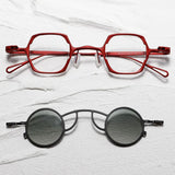 High quality pure titanium small glasses retro frame for men and women suction clip optical glasses frame for prescription glass