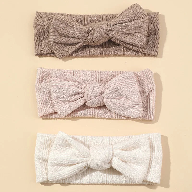 3pcs/set Knit Baby Headbands Bow Elastic Soft Headbands for Baby Girl Children Turban Infant Kids Hair Accessories HB292