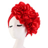 New Woman Muslim Hijab Caps With Big Flower Turban Bonnet Islamic Wrap Head Inner Cap for Hijabs Trendy Headdress