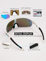 1 Set  Cycling Sports Glasses Polarized Lenses Fishing Golf Mountaineering Running Goggles