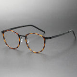 2023 Titanium Glasses Frame for Men Women Vintage Round Myopia Optical Eyewear Screwless Prescription Eyeglasses Frame Spectacle