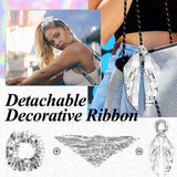 New Disco Party Favors Elastics Glitter Sequin Hair Bands with Bow Elastic Bands Ponytail Tie Hair Scarf Headwear