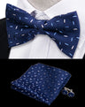 3pcs Bow Tie For MenBowtie Handkerchief Cufflinks Set For Shirts Fit Business Wedding Butterfly Paisley Pocket Square Bowtie Man