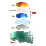 Motorcycle Goggles Lens for 100% Sun-Glasses for Outdoor Sport Dirtbike Helment Accessory Gold Blue Silver Clear Tear-Off Lens