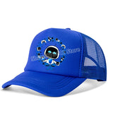 Astro Bot Kids Vintage Mesh Baseball Cap Adult Sun Hat Adjustable Breathable Sun Caps Summer Parents-child Hats Birthday Gifts