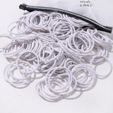 50PCS Macaron Rubber Band Hairband Headband High Elastic Durable Hair Ring Tied High Ponytail Women's Kids Hair Headwear