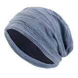 Unisex Men Women Beanie Cotton Night Sleep Cap Bonnet Chemo Hat Headwear Turban Baggy Hair Care Nightcap Pullover Hat Solid Colo