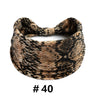 Leopard Print Headbands for Women Wide Boho Turban Head Wraps Cotton Knotted Elastic Hairbands Non Slip Workout Hair Accessories