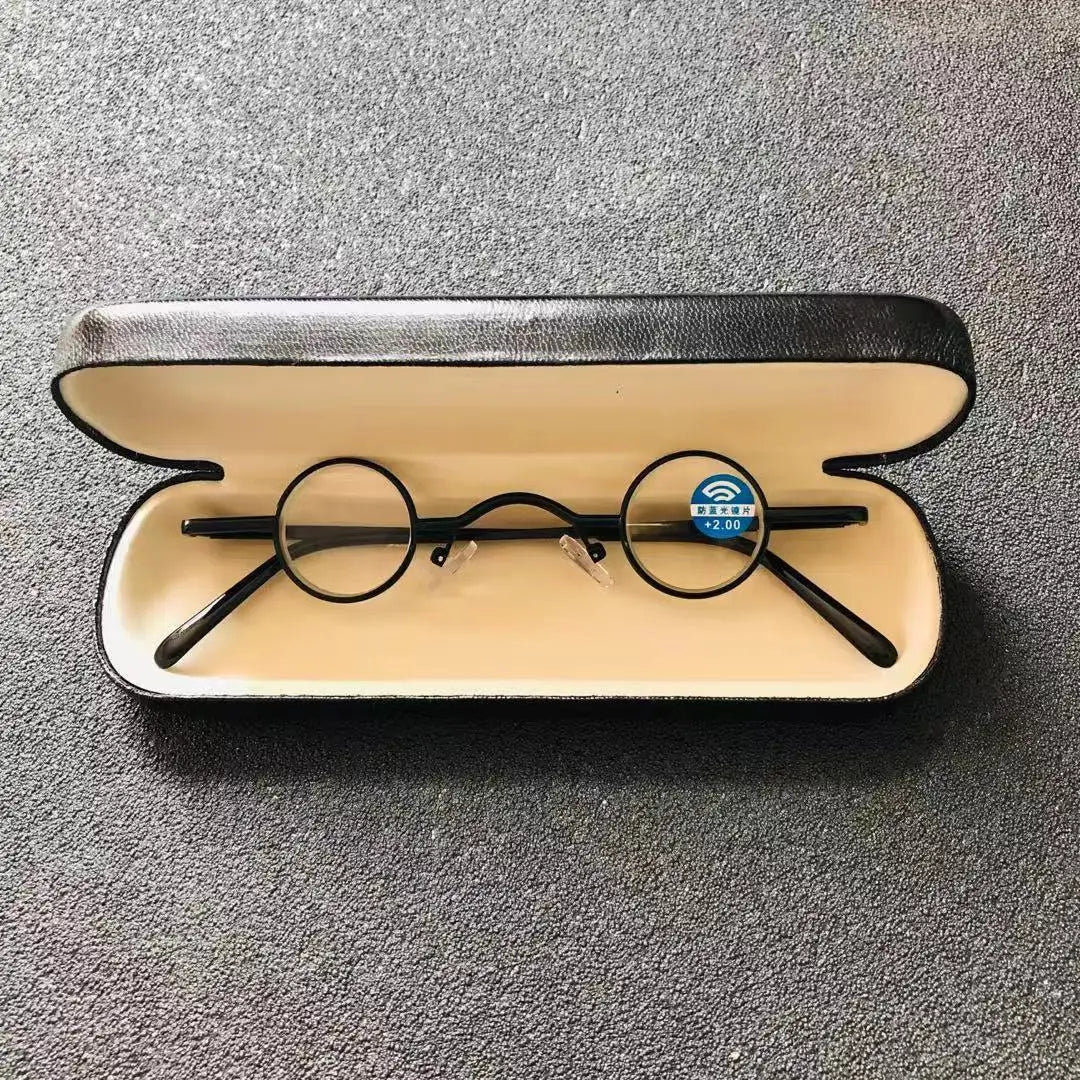 cubojue small round reading glasses +100 +150 +200 +250 +300 glass lens narrow nerd spectacles eyeglasses frames