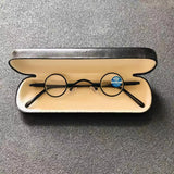 cubojue small round reading glasses +100 +150 +200 +250 +300 glass lens narrow nerd spectacles eyeglasses frames